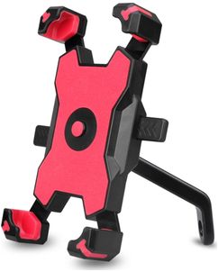 Mobigear PushHold Motorradhalterung Rückspiegel Klemme Universal - Rot