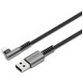 Cygnett Angled Braided USB-A auf Apple Lightning Kabel 1 Meter - Schwarz