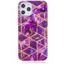 Mobigear Marble iPhone 12 Pro Hülle Flexibles TPU Backcover - Lila