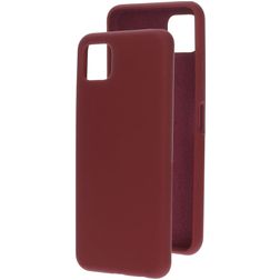 Mobiparts Samsung Galaxy A22 5G Silikon Hülle Backcover - Plum Red