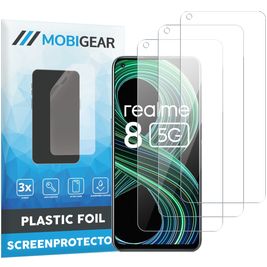 Mobigear Realme 8 5G Displayschutz Schutzfolie - Hüllenfreundlich (3er Pack)