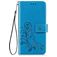 Mobigear Clover Samsung Galaxy A21s Hülle Klapphülle Geldbörse - Blau