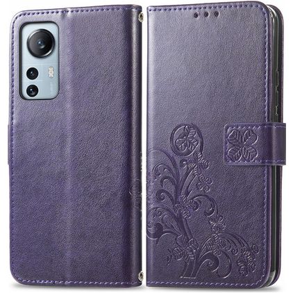 Mobigear Clover Xiaomi 12 Lite Hülle Klapphülle Geldbörse - Lila