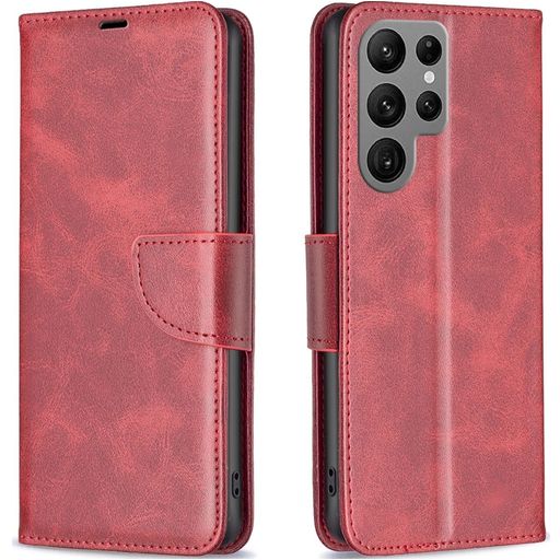 Mobigear Excellent Samsung Galaxy S23 Ultra Hülle Klapphülle Geldbörse - Rot