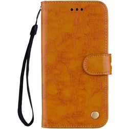 Mobigear Wallet Samsung Galaxy A20e Hülle Klapphülle Geldbörse - Cognac
