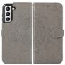 Mobigear Mandala Samsung Galaxy S21 FE Hülle Klapphülle Geldbörse - Grau