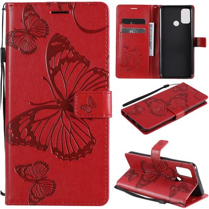 Mobigear Butterfly OPPO A53 Hülle Klapphülle Geldbörse - Rot