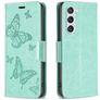 Mobigear Butterfly Samsung Galaxy S24 Hülle Klapphülle Geldbörse - Grün