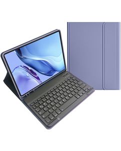 Mobigear Keys iPad 11 (2025) Hülle QWERTZ Bluetooth Tastatur Klapphülle + Stifthalter - Lila