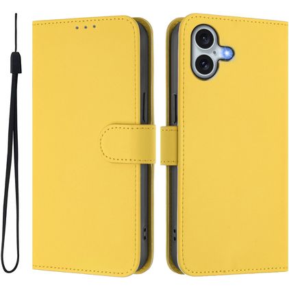 Mobigear Urban Wallet iPhone 16 Plus Hülle Klapphülle Geldbörse - Gelb