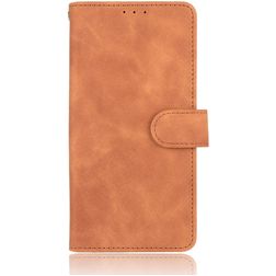 Mobigear Retro Motorola One Fusion Plus Hülle Klapphülle Geldbörse - Cognac