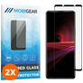 Mobigear Premium Sony Xperia 1 III Panzerglas Gehärtetes Glas Displayschutz - Hüllenfreundlich - Schwarz (2er Pack)