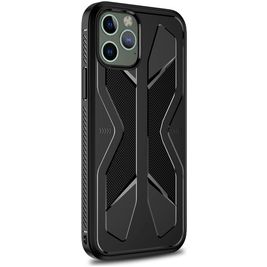 Mobigear Armor iPhone 12 Pro Max Hülle Flexibles TPU Backcover Stoßfest - Schwarz
