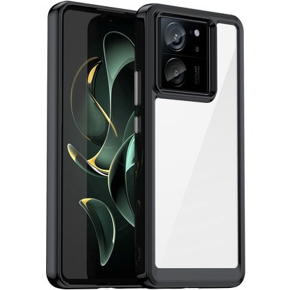 Mobigear Crystal Xiaomi 13T Hülle Hardcase Backcover - Schwarz