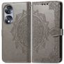 Mobigear Mandala HONOR 70 Hülle Klapphülle Geldbörse - Grau