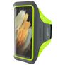 Mobiparts Comfort Fit Handyhalterung Joggen Samsung Galaxy S21 Ultra Sporthülle Neopren Sportarmband - Neon Green