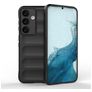 Mobigear Bumpy Samsung Galaxy S24 Hülle Flexibles TPU Backcover - Schwarz