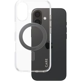 CARE by PanzerGlass Feature Case iPhone 16 MagSafe Hülle Hardcase Backcover - Transparent / Schwarz