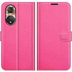 Mobigear Classic HONOR 50 Hülle Klapphülle Geldbörse - Magenta