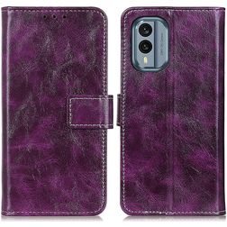 Mobigear Basic Nokia X30 Hülle Klapphülle Geldbörse - Lila