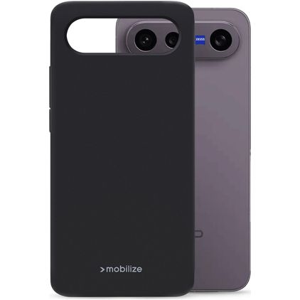Mobilize Rubber Gelly Vivo V70 FE Hülle Flexibles TPU Backcover - Schwarz