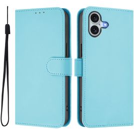 Mobigear Urban Wallet iPhone 16 Plus Hülle Klapphülle Geldbörse - Blau