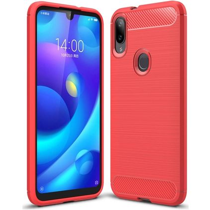 Mobigear Brushed Slim Xiaomi Mi Play Hülle Flexibles TPU Backcover - Rot