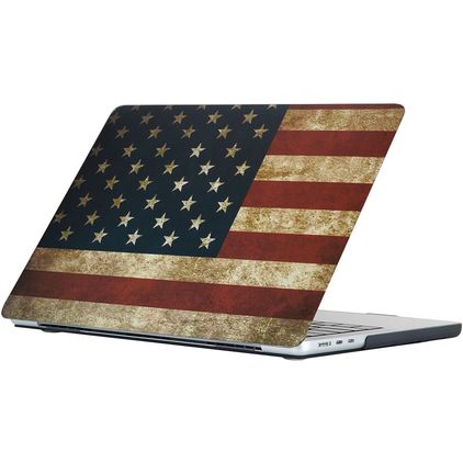 Mobigear Design MacBook Air 15 Zoll (2023-2026) Hardcase Hülle MacBook Case - US Flag - Model A2941 / A3114 / A3241 / A3448