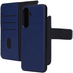 Mobiparts Samsung Galaxy A57 Hülle Echtes Leder Abnehmbare 2in1 Klapphülle Geldbörse - Blau