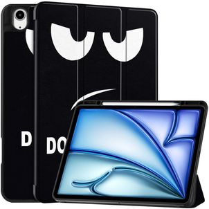 Mobigear Tri-Fold iPad Air 13 Zoll (2026) Hülle Klapphülle + Stifthalter - Do Not Touch