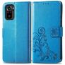 Mobigear Clover Xiaomi Redmi Note 10S Hülle Klapphülle Geldbörse - Blau