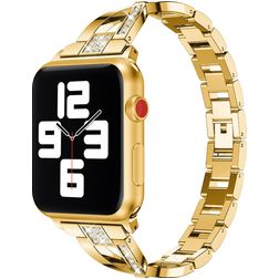 Mobigear Prague Edelstahl Apple Watch Armband Faltschließe - 49/46/45/44 mm - Gold