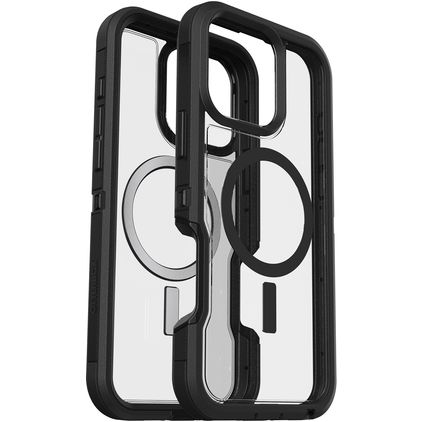 Otterbox Defender iPhone 16 Pro Max MagSafe Hülle Hardcase Backcover Stoßfest - Transparent / Schwarz