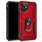 Mobigear Armor Ring iPhone 12 Hülle Hardcase Backcover Stoßfest mit Ringhalter - Rot