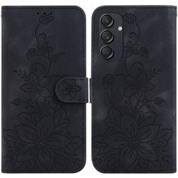 Mobigear Clover Samsung Galaxy M55 Hülle Klapphülle Geldbörse - Schwarz