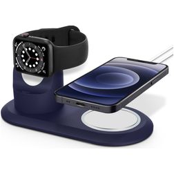 Mobigear Wireless Charge Station - iPhone/ Watch - Blau