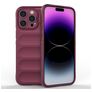 Mobigear Bumpy iPhone 15 Pro Max Hülle Flexibles TPU Backcover - Weinrot
