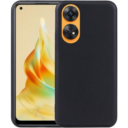 Mobigear Colors OPPO Reno 8T 4G Hülle Flexibles TPU Backcover - Schwarz