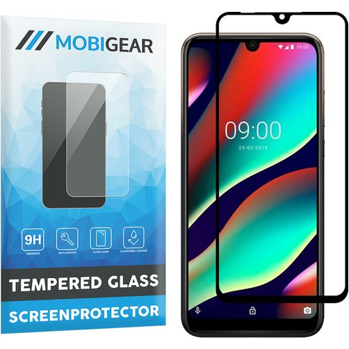 Mobigear Premium Wiko View 3 Pro Panzerglas Displayschutz - Hüllenfreundlich - Schwarz