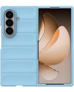 Mobigear Bumpy Samsung Galaxy Z Fold 8 Ultra Hülle Flexibles TPU Backcover - Blau