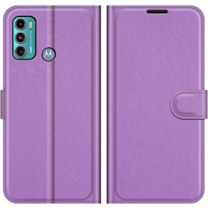 Mobigear Classic Motorola Moto G60 Hülle Klapphülle Geldbörse - Lila