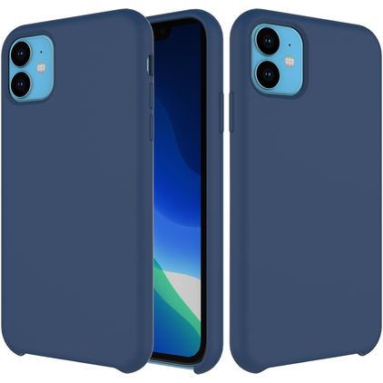 Mobigear Rubber Touch iPhone 11 Silikon Hülle Backcover - Marineblau