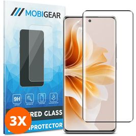 Mobigear Premium OPPO Reno 12 Panzerglas Gehärtetes Glas Displayschutz - Hüllenfreundlich (3er Pack)