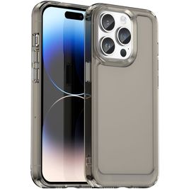 Mobigear Crystal iPhone 15 Pro Max Hülle Flexibles TPU Backcover - Grau