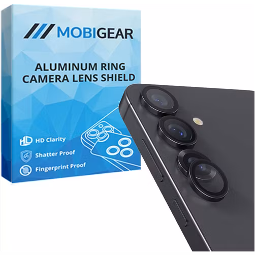 Mobigear Single Samsung Galaxy S25 Plus Panzerglas Gehärtetes Glas Kameralinsen Schutz - Hüllenfreundlich - Blau