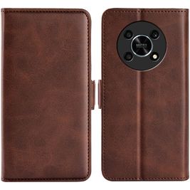 Mobigear Slim Magnet HONOR Magic 4 Lite Hülle Klapphülle Geldbörse - Braun