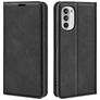 Mobigear Retro Slim Motorola Moto G82 Hülle Klapphülle Geldbörse - Schwarz