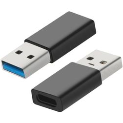 Mobiparts USB-A auf USB-C Adapter - Schwarz