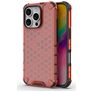 Mobigear Honeycomb iPhone 16 Pro Max Hülle Hardcase Backcover Stoßfest - Rot