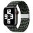 Mobigear Braided Nylon Apple Watch Armband Klappschließe - 49/46/45/44 mm - Schwarz / Grün